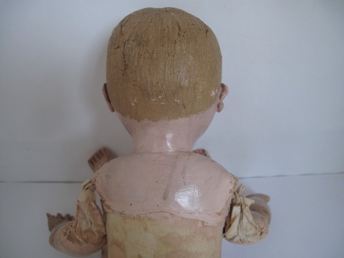 Antique Martha Chase 23" Stockinette Baby Doll with Lace Dress c.1910 - Picture 15 of 23