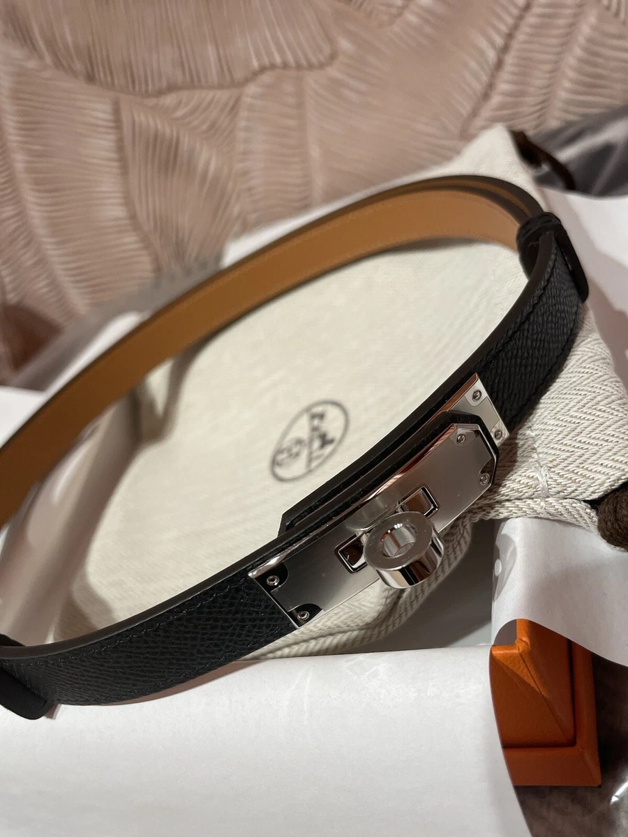 Hermes Kelly Belt White Rose Gold Hardware Brand New With Box Under Retail