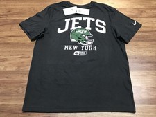 MENS L - NEW Nike NFL New York Jets Football Helmet T-Shirt Grey