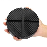 Eurowagens Universal Wagenheber-StäNder Gummi-Pad Rund Adapter Schwarz