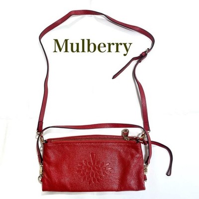 Mulberry Vintage 2way Shoulder Bag Handbag Leather Red F/S USED