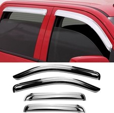 New Chrome Side Wind Vent Deflector Sun Rain Guards For 2009-2018 Dodge Ram 1500 New Chrome Side Wind Vent Deflector Sun Rain Guards For 2009-2018 Dodge Ram 1500