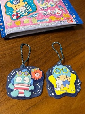 Sanrio GUMMI Characters Set  Hangyodon & Little Twin Stars Rubber Mascots,