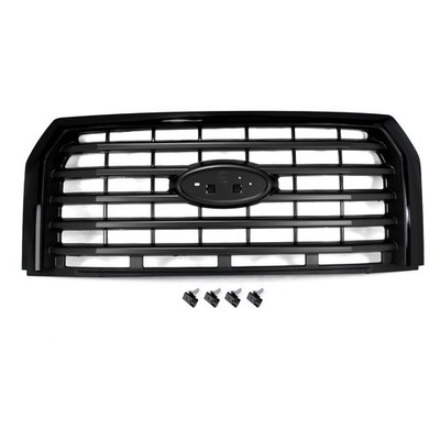 Shadow Black Front Bumper Grill Grille W/O Camera Fits Ford F-150 F150 2015-2017