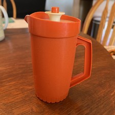 Vintage Tupperware Toys Orange Mini Pitcher with Lid No. 1399-2