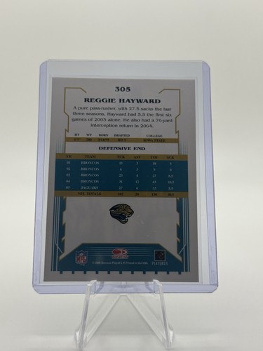 2006 Score Reggie Hayward #305 Rookie RC On Card Autograph - Bild 2 von 2