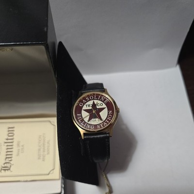 Vintage Hamilton Texaco Filling Station Wrist Watch Ltd Edition - NOS Unworn.