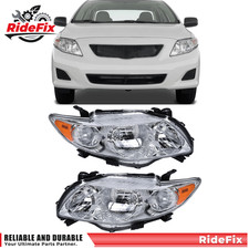 For Toyota Corolla 2009-2010 Headlights Headlamps Rightleft Side Halogen Chrome