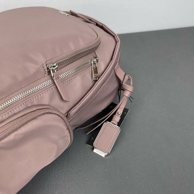 TUMI Voyageur Celina Backpack Pink Travel Business Silver Zip