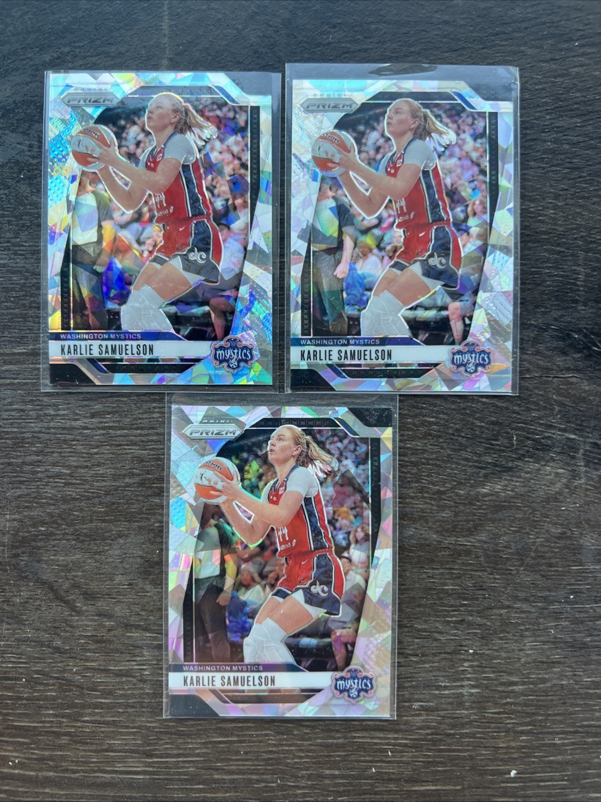 2024 WNBA Panini Prizm Karlie Samuelson #82 Ice Prizm Washington Mystics 3 Cards