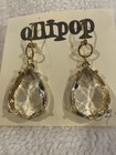Drop Earrings With 1 “ Clear Faceted Gold Crystal — photo 4