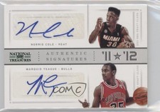 2012 Panini National Treasures Emerald 3/10 Marquis Teague Norris Cole Auto 0n8h