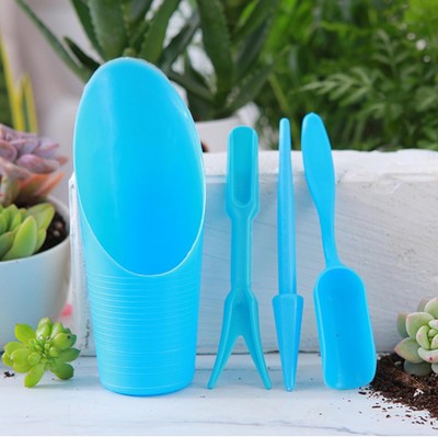 PENCK Soil Scoop for Indoor Plants - Plastic Mini Garden Plant Care Blue 
