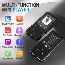 64GB MP3 Player with Bluetooth 5.3, Built-in Speaker 2.4 In Display w/ Headphone