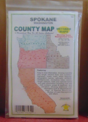 2001-2002  Metsker Map of Spokane County, Washington