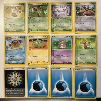 Pokemon Ruby and Sapphire 2003 /109 - 8 Cards + 4 Energy Partial Set MP