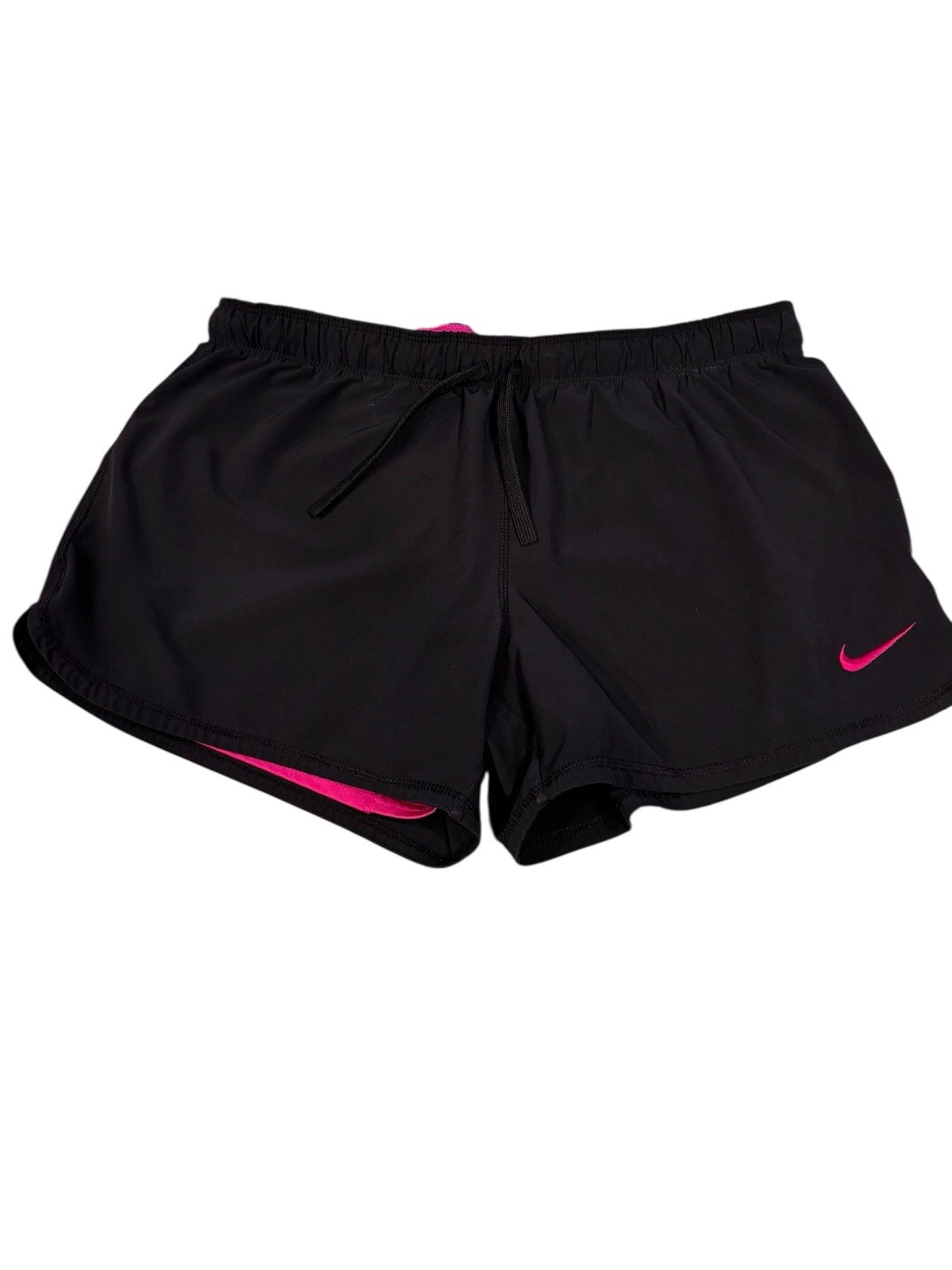 Nike Women’s Dri-FIT Running Shorts Black Pink Lined Size M Athletic