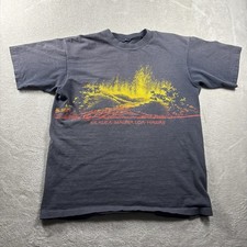 Vintage 80s Hawaii Kilauea Mauna Loa Surf Waves Men’s XL Black Destination #2A