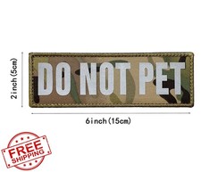 JUJUPUPS 2x Tactical Dog Patches MC DO NOT PET Hook Loop