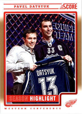 12 13 SCORE SEASON HIGHLIGHT GOLD RUSH PAVEL DATSYUK #10