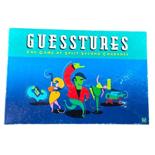 Vintage 1990 Guesstures Board Game Milton Bradley Classic COMPLETE Clean!