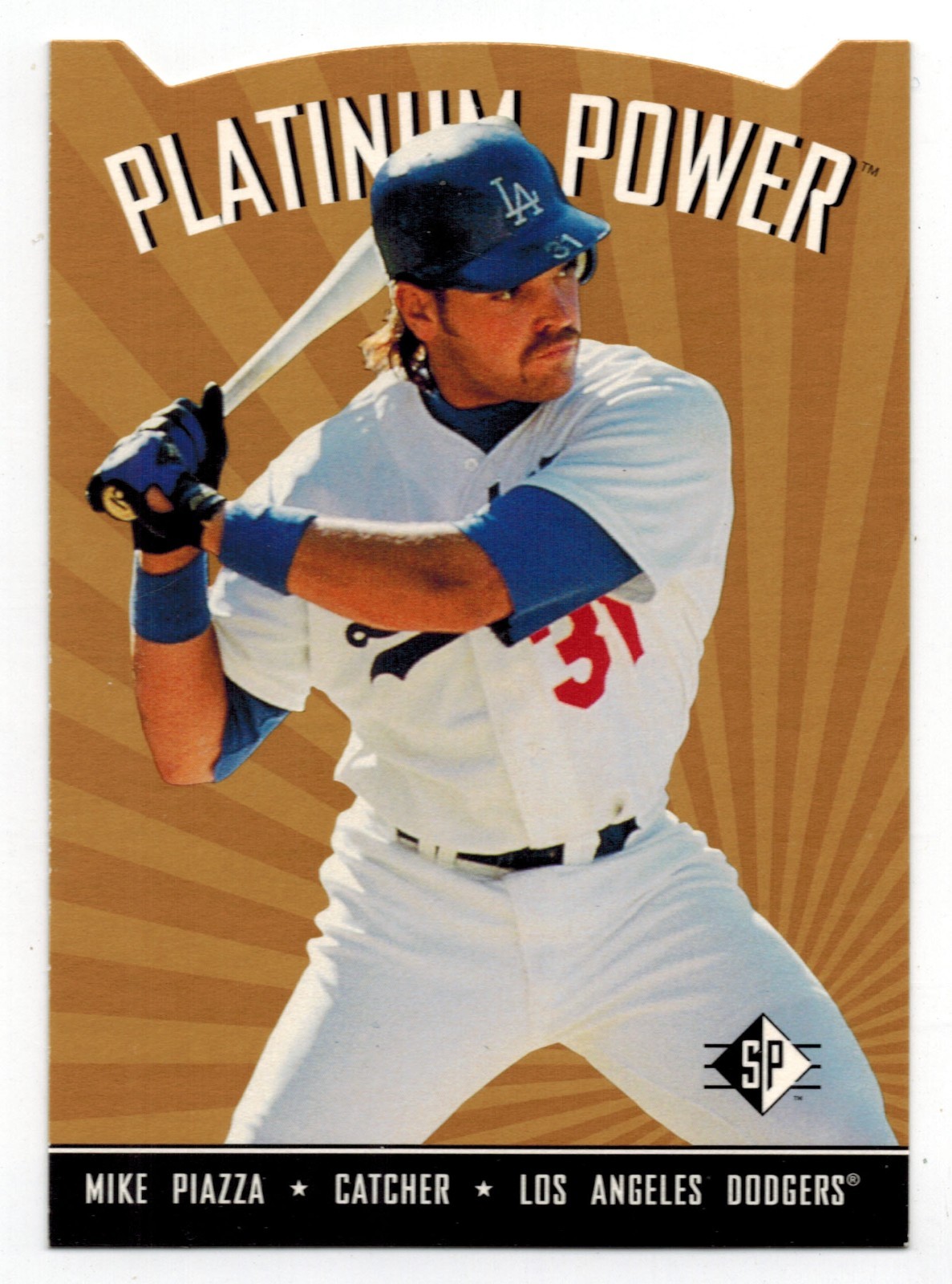 MIKE PIAZZA 1995 SP PLATINUM POWER DIE-CUT Insert #PP6 Los Angeles Dodgers