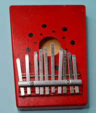 Red 10 key thumb piano mbira kalimba