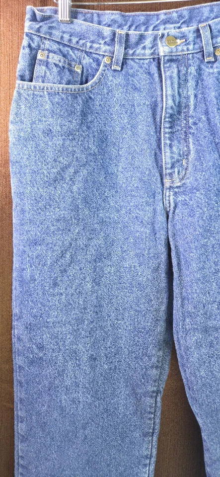 Pantalones de mezclilla forrados de vellón rojos calce relajado L.L.Bean doble L de colección para mujer talla 12 Foto 4 de 4