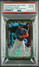 2015 BOWMAN CHROME THE FARM'S FINEST MINIS #FFMFL FRANCISCO LINDOR 89/99 PSA 8