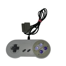 OEM Nintendo Super NES Controller SNS-005 Gray Purple Wired SNES Gamepad
