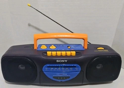 Vintage Sony CFS-E60 AM / FM Cassette Radio RADIO ONLY WORKS