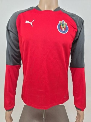 Puma Chivas Guadalajara Training Jersey Mens S Red LS Soccer dryCELL 752239