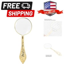 Vintage Metal Handle Magnifying Glass, 5X 45mm Magnifying Glass Helps You to ...