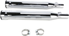 Cobra 3in. Slip-On Chrome Muffler with RacePro Tips - Made In the USA 6054
