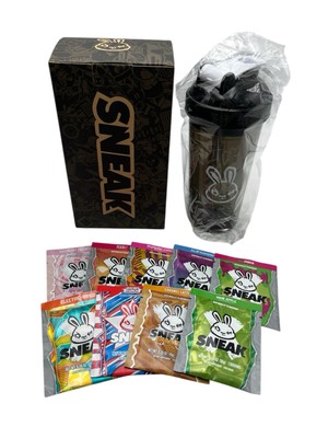 Sneak Energy Starter Pack - 9 Sachets & Monochrome Shaker