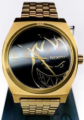 Nixon × Spitfire Gold Fireball Time Teller ULTRA LTD. COLLECTORS EDITION watch