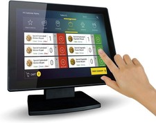 12-Inch Capacitive Multi-Touch POS TFT LED Touchscreen Monitor, True Flat Seamle