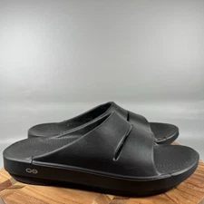 OOFOS OOAHH Slide Recovery Sandals Black Mens 11 Womens 13