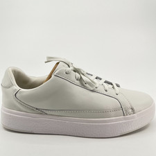 Kizik Vegas Womens 7.5D White Athletic Leather Walking Hands Free Shoes Sneakers