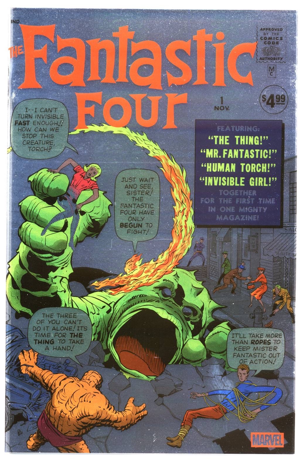 FANTASTIC FOUR #1 NM, Facsimile Edition, Foil, Marvel Comics 2025 ERROR EDITION