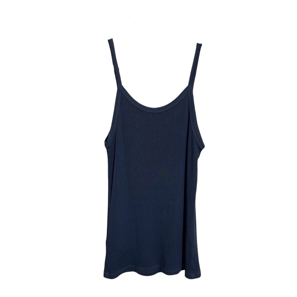 Sundry Size 1 Small Blue Ribbe Tank Top Casual Lounge Stretchy Scoop Neck - Image 4 of 4