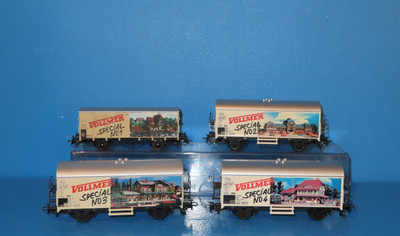 Märklin H0  4x Güterwagon Sonderserie -Vollmer Special no.1-no.2-no.3-no.4 #9037