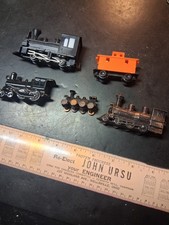 Vintage Train Engines And One Caboose Lot Of Five