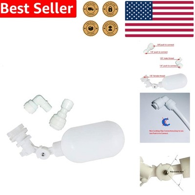 Adjustable Float Valve for Fish Tanks   Durable PVC, 1/4 Inch Supply Tube