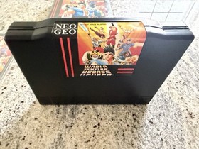 NEO GEO SNK WORLD HEROES 1 AUTHENTIC AES USA COMPLETE CIB CART MANUAL CASE US!