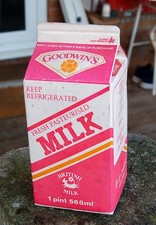 nice old rare Goodwins display carton ( milk bottle dairy )