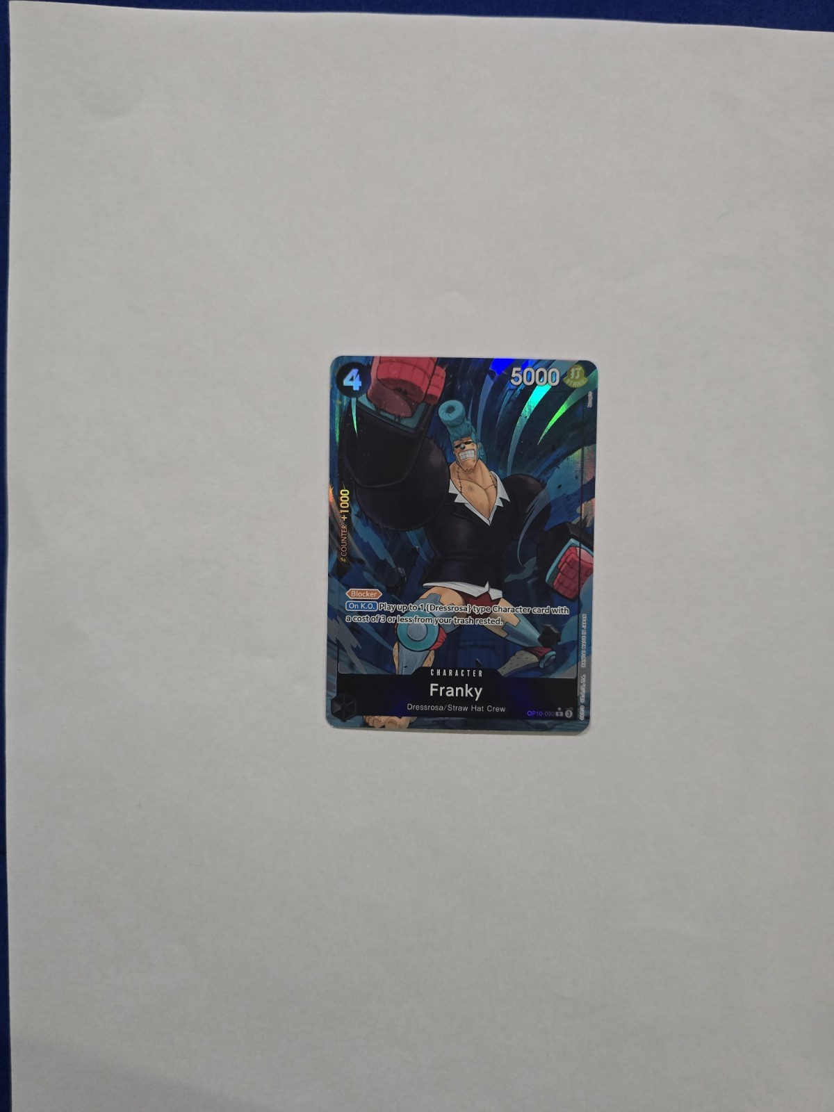 One Piece Cards Game - Franky (Alt Art) OP10-090 R Royal Blood Japanese