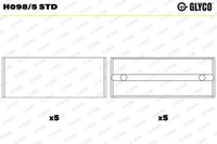 Kurbelwellenlager Glyco H098 5 STD FÜR Dacia Mitsubishi Passend FÜR Nissan