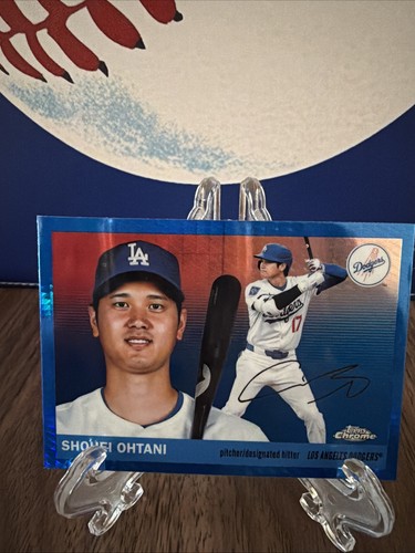 Shohei Ohtani BLUE Prism Refractor - 2025 Topps Chrome Platinum - Dodgers