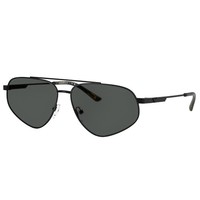 Emporio Armani EA 2156 300187 Matte Black Metal Pilot Sunglasses Grey Lens